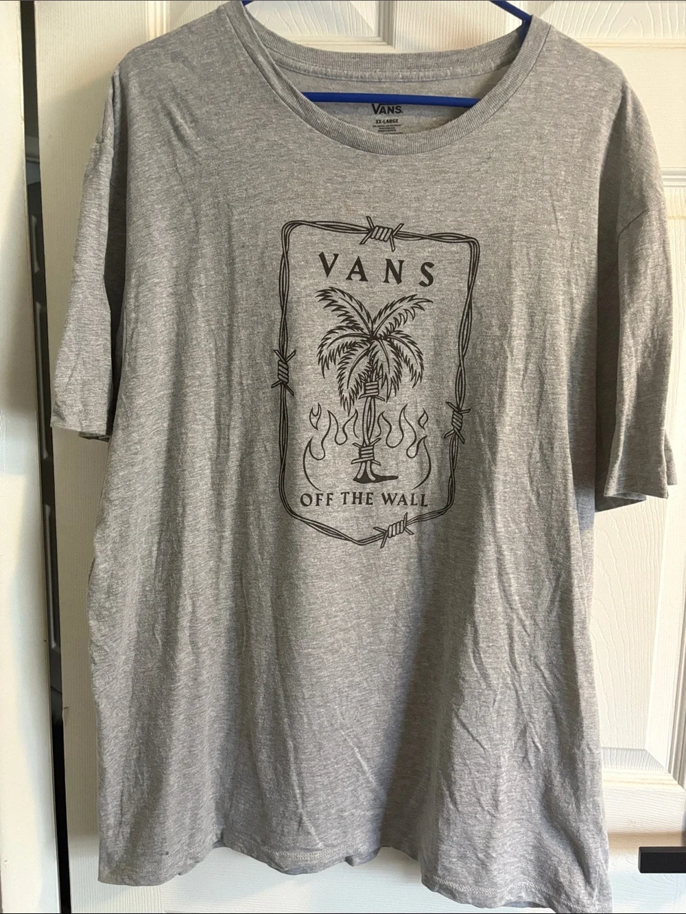 Vans - Gray Palm Tree 'Off The Wall' Graphic Tee